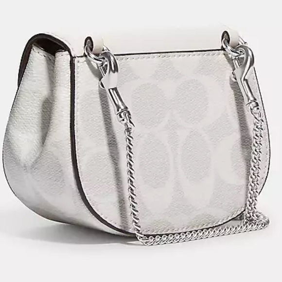 NWT COACH Morgan w/removable Chain in Signature Canvas. Use as a cute wallet too - Picture 3 of 8